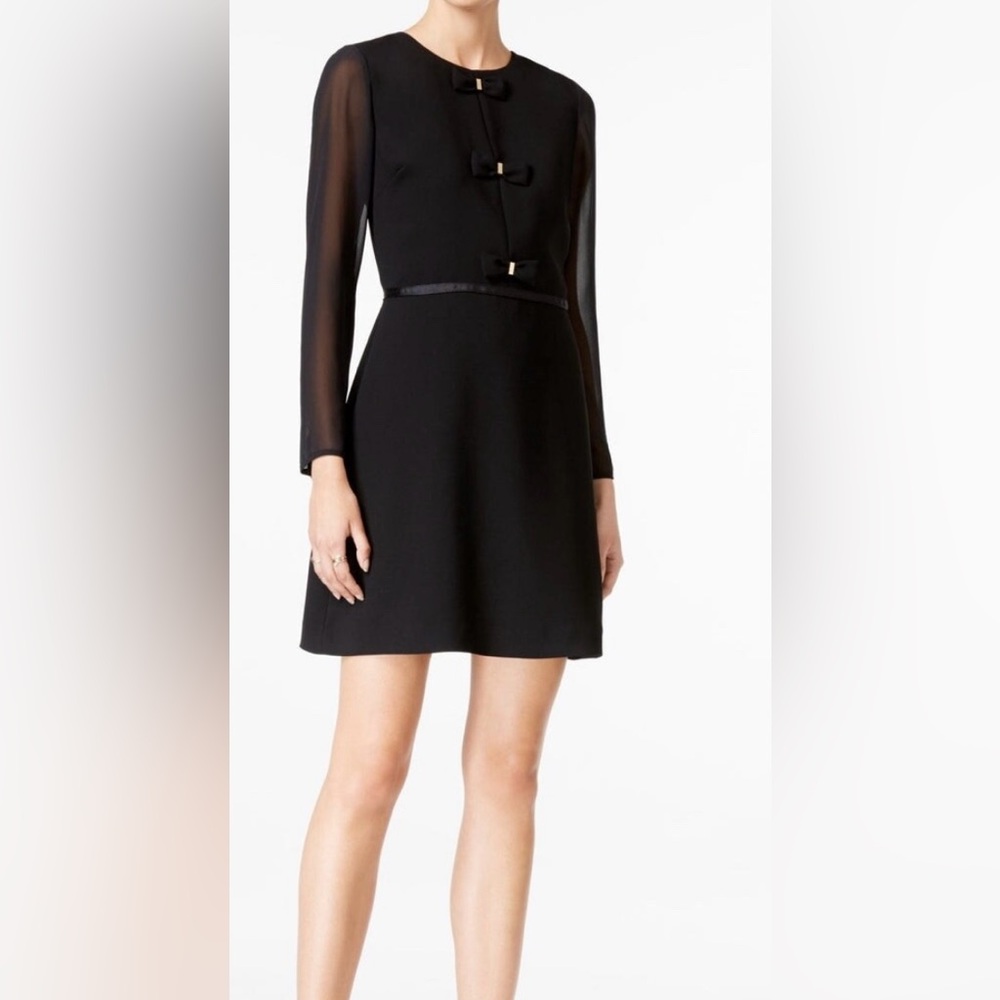 Ted Baker London Black Mini Dress with Chic Design